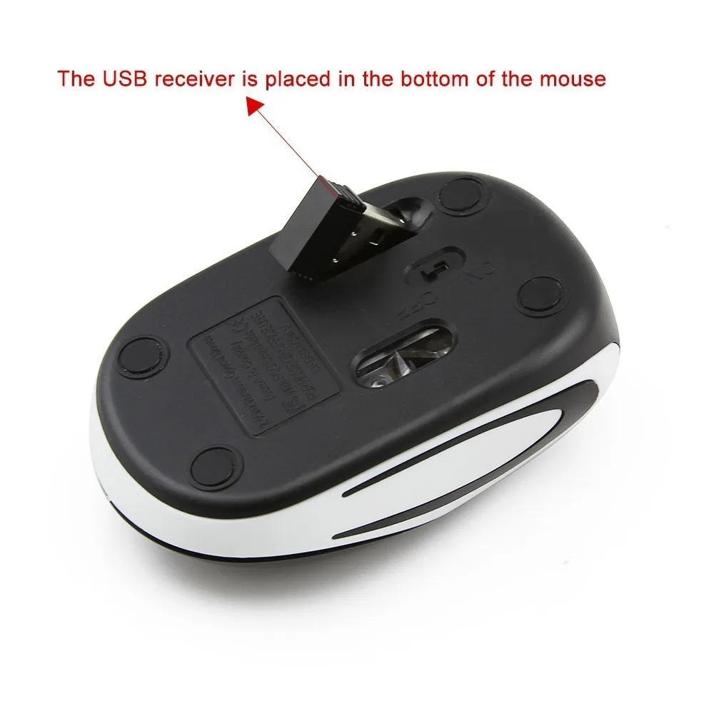 Оптическая беспроводная компьютерная мышь мини эргономичная USB 1600 DPI маленькая