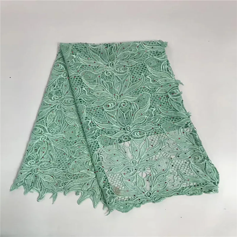 Hot sale newa rrivals african cord lace fabrics with multi color stones for party dress high quality guipure fabric RF27B-1 | Дом и сад