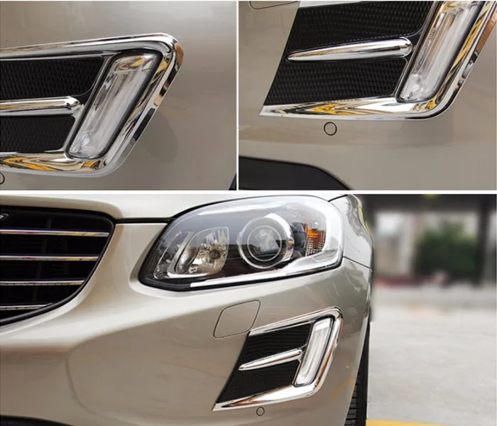 Хром Стилизация передняя противотуманная фара отделка каркаса для Volvo XC60-17 автомобиля внешние аксессуары изменения газа