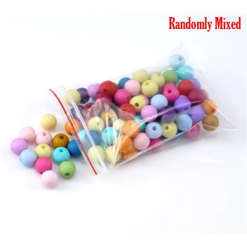 DoreenBeads 300 Шт. Смешанные Круглые Акриловые Шарики Прокладки бусинки 8 мм (3/8 &quot)