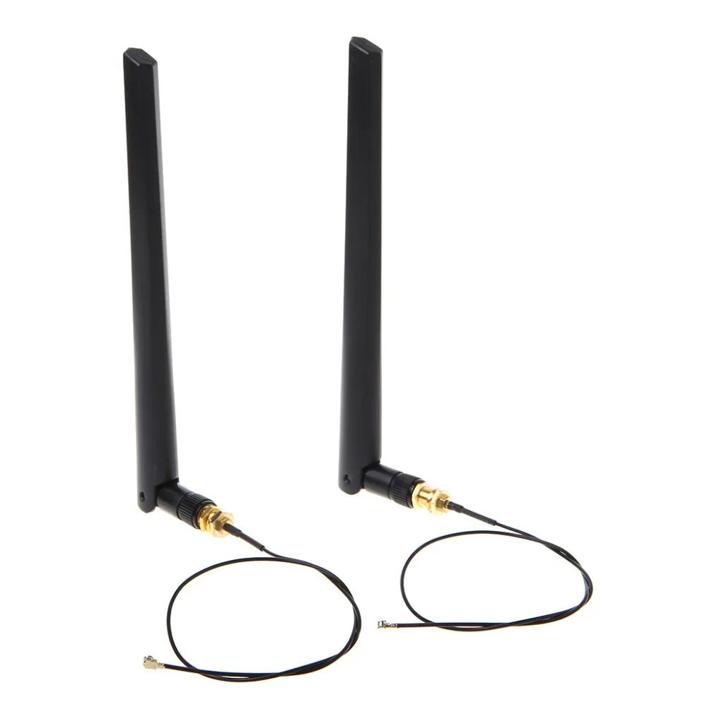 2x 6dBi 2,4 ГГц 5 ГГц двухдиапазонный WiFi роутер сетевая карта RP-SMA антенна 2 x U. fl кабель IPEX N8S5