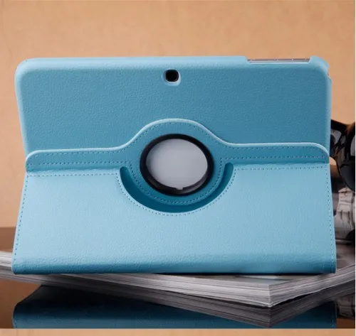 360 Degree Rotating Stand Booklet Flip Smart Cover Case Skin for Samsung Galaxy Tab 3 10.1 Inch P5200 Megenetic PU Leather |