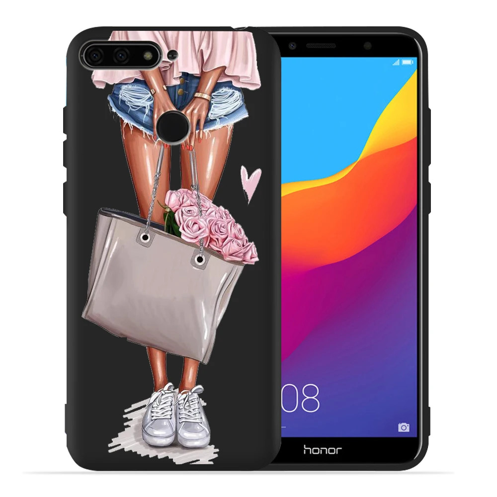 01 Привлекательный кофейный чехол на высоком каблуке для huawei Honor View 20 20 Lite 20Pro 10 Lite 9 Lite 10 9 8 8x 8c 8 Lite Capa Etui - Цвет: 01