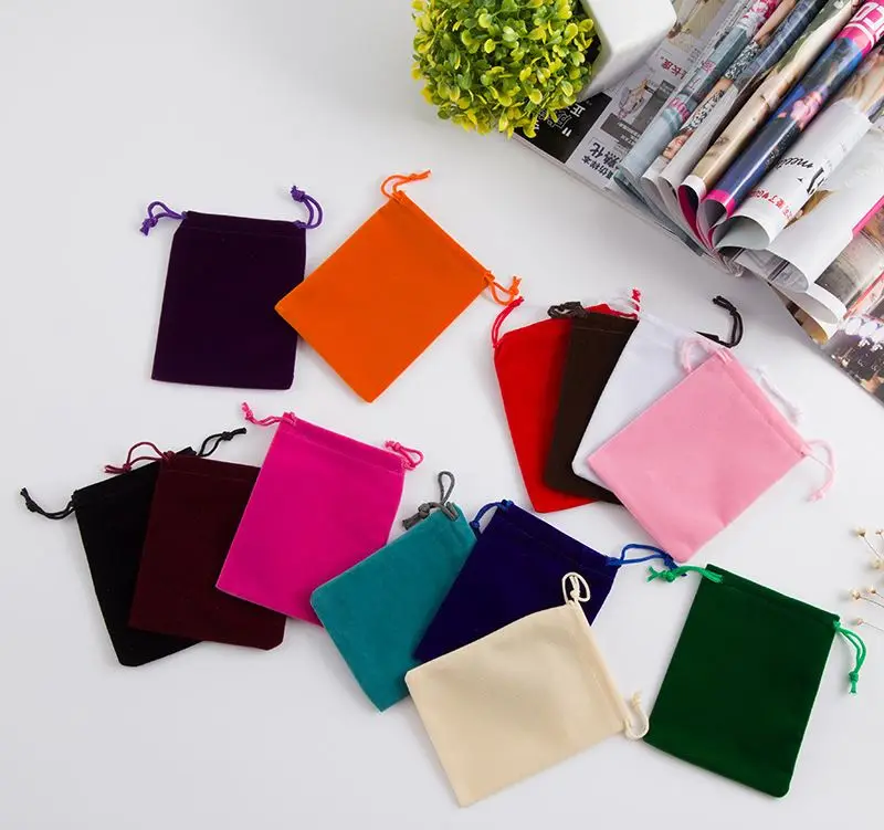 Ювелирные изделия байки Velvet Сумки 9*12 см Разных Цветов|velvet bag|velvet jewelry bagjewelry bag |
