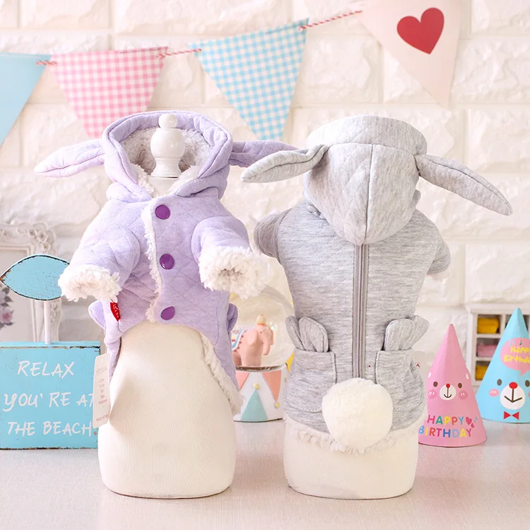 Милый костюм с большими ушами для хеллоуина собаки щенка кролика одежда зимнее