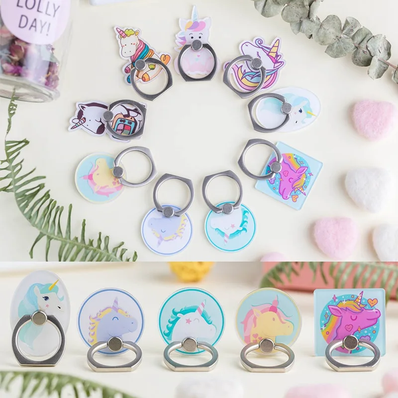 New Cartoon Unicorn Mobile Phone Ring Bracket For IPhone6s 7 8p X XR XS Max Mobile Phone Holders