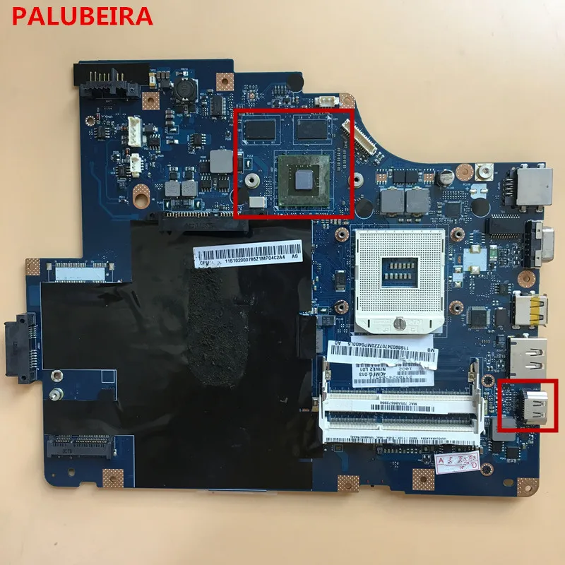 Материнская плата PALUBEIRA высокое качество для lenovo Z560/G560 loptop видеокарта чип NIWE2 DDR3