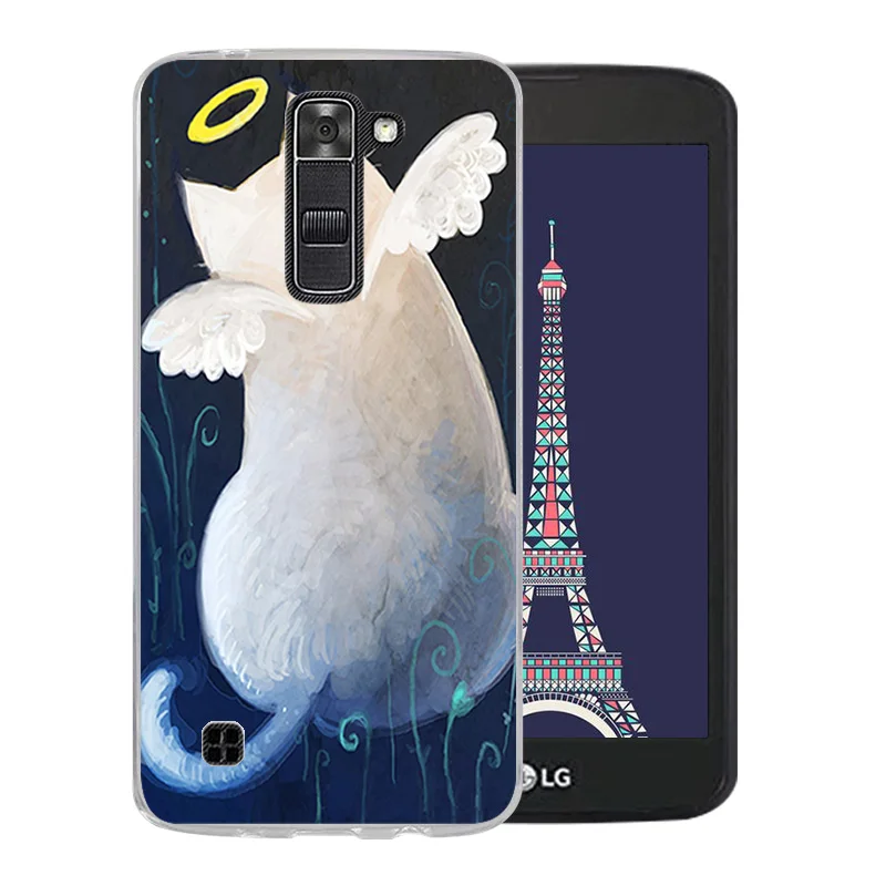 Мягкий силиконовый чехол с роскошным рисунком кошки удачи для LG K7/Tribute 5 LS675/X210 X210DS