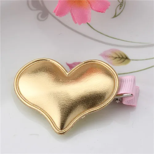 Heart golden Прекрасный стиль заколка для волос аксессуары для волос детский дизайнер блестящая Звезда заколка для волос девушки сердце шпильки в форме бабочки детские заколки - Цвет: Heart golden