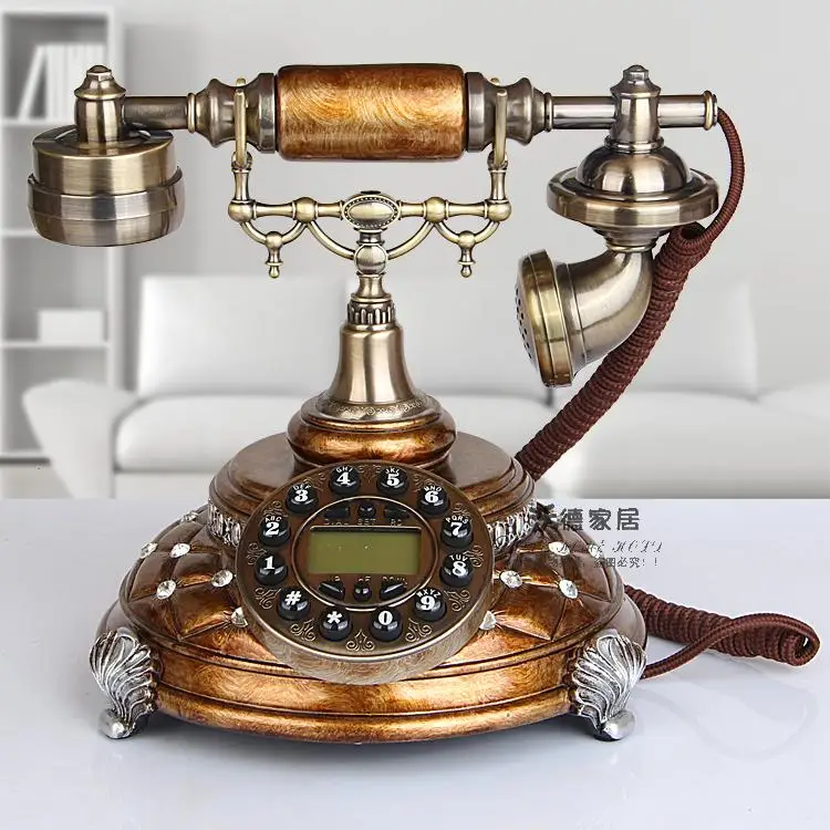 Новый европейский старинный стационарный Ретро Модный белый кирпич телефон