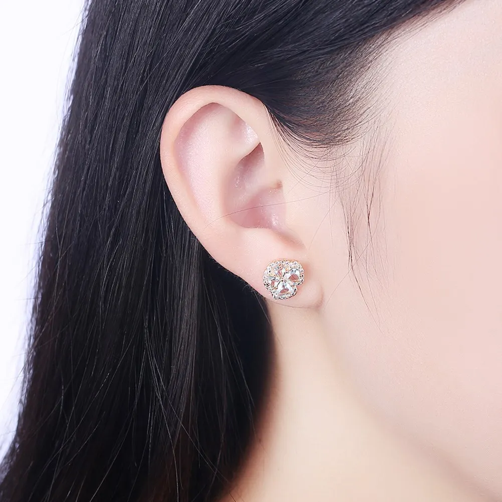 Женские винтажные серьги гвоздики three oorknopjes boucles синие желтые прозрачные цвета