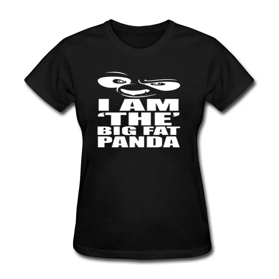 Я большой жира Panda футболка 2018 Лето Забавный принт женские футболки Тонкий Для