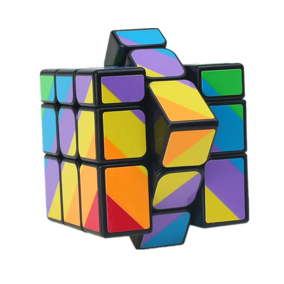 YongJun Rainbow 3x3 кубик рубика неравный магический куб 3 слоя 3x3x3 черная наклейка