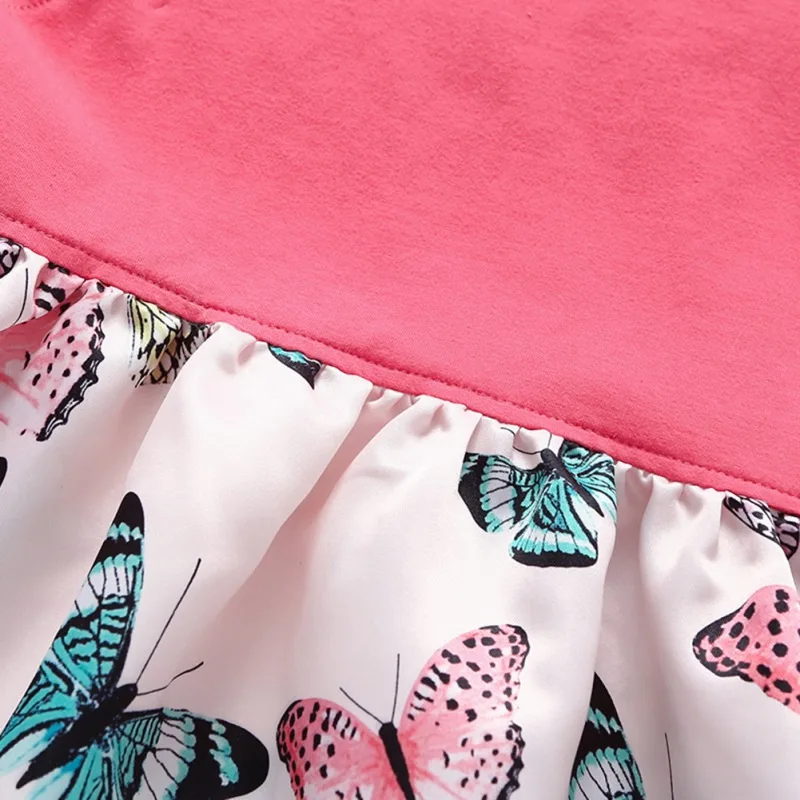 2019 г. новое летнее Повседневное платье для маленьких девочек с принтом бабочки