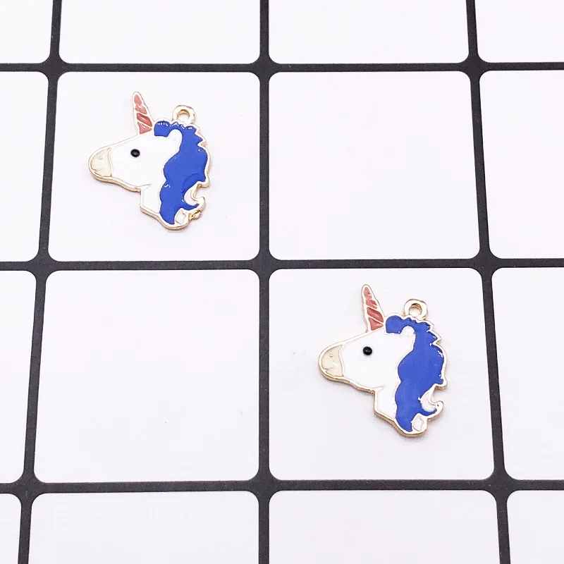 10Pcs/pack Unicorn Enamel Dangle Charms for Jewelry Making Alloy Pendants fit Women DIY Necklace Bracelet Accessories | Украшения и