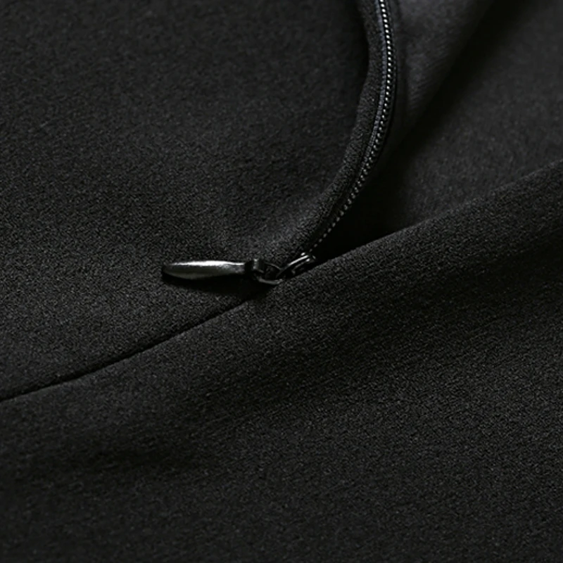 2017 Женщины Черный Dress Весна Женщин Высокого Качества Платья Офисные Дамы С