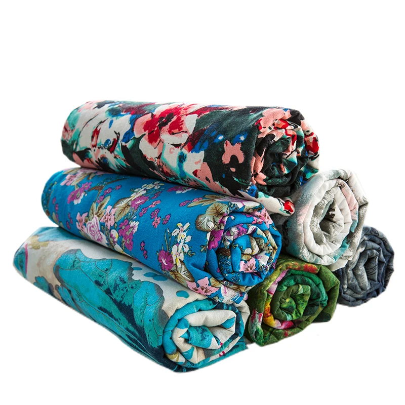 1 метр чернильный Дизайн Весна Лето Одежда Платья Хлопок льняная ткань домашний