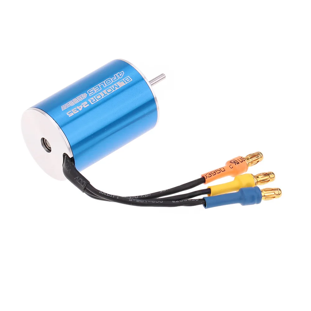 Бессенсорный бесщеточный двигатель RC 2435 4500/3300KV 4P с 25 А бесщеточным ESC для 1/16 1/18