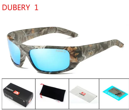 1There is a box DUBERY, поляризационные, для ночного видения, камуфляжные солнцезащитные очки, мужские, камуфляжные, солнцезащитные очки для мужчин, фирменный дизайн, Oculos Gafas De Sol - Цвет линз: 1There is a box