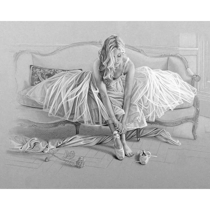 

Полная Алмазная вышивка балерина Алмазная мозаика для девочек картина Стразы diy 5D алмазная живопись вышивка крестиком домашний декор YD