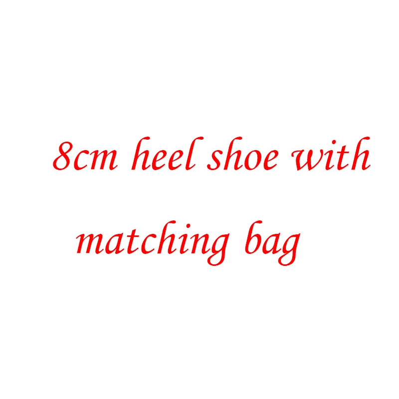 8cm shoe with bag Разноцветные свадебные туфли с украшением в виде кристаллов и сумочки в комплекте; модные женские туфли-лодочки; вечерние модельные туфли на высоком каблуке; большие размеры - Цвет: 8cm shoe with bag