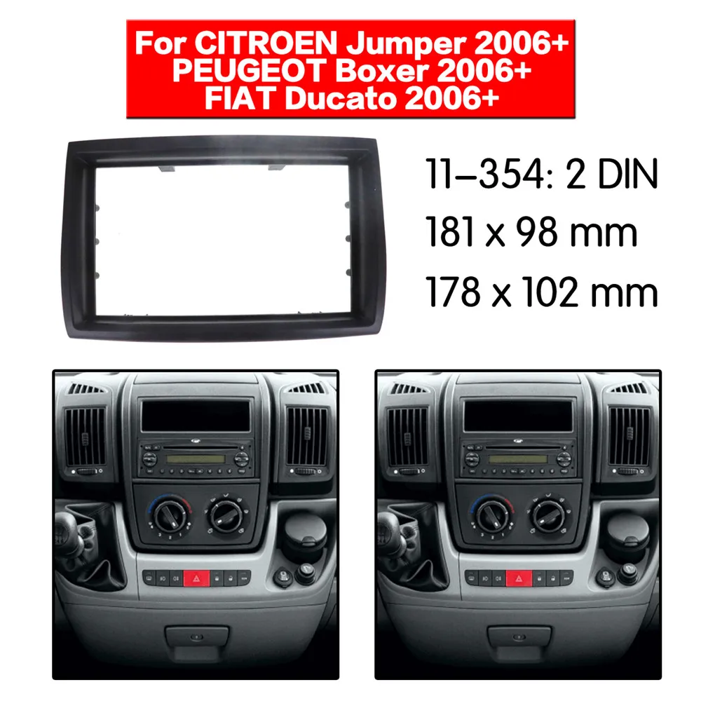 Автомобильный радиоприемник Fascia Frame Kit для CITROEN Jumper /PEUGEOT Boxer /FIAT Ducato 2006 + Facia Panel Trim Dash