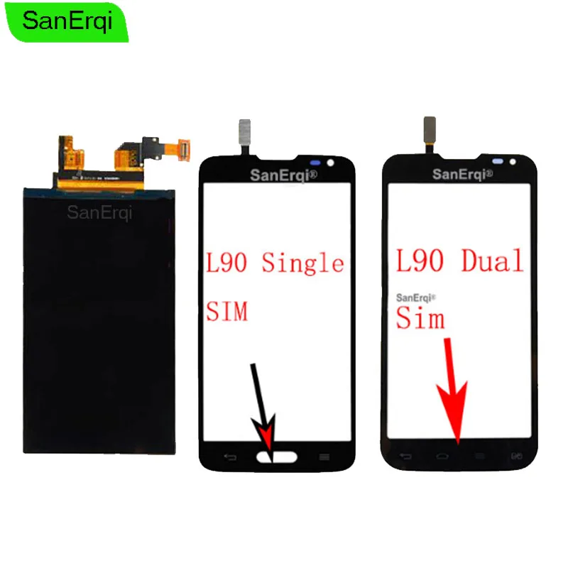 SanErqi 4 7 ''для LG L90 D405 S карта ЖК дисплей экран и сенсорный дигитайзер