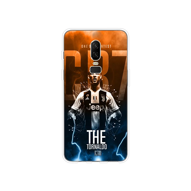Силиконовый чехол для OnePlus 5 T 6 мягкая крышка C. Ronaldo Месси Неймар Mbappe узорная