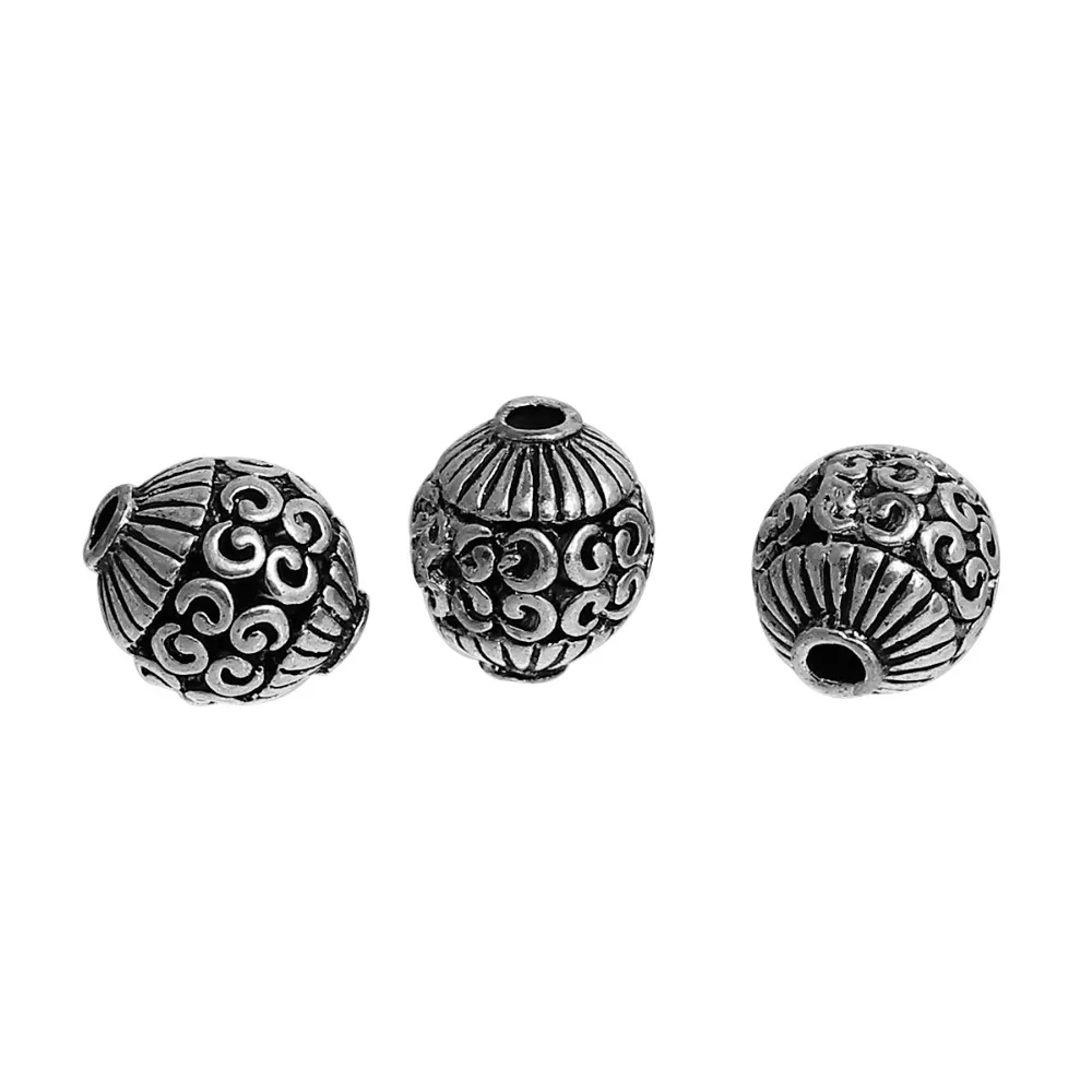 DoreenBeads круглые цветные бусинки на основе сплава цинка диаметр: приблизительно 2 4