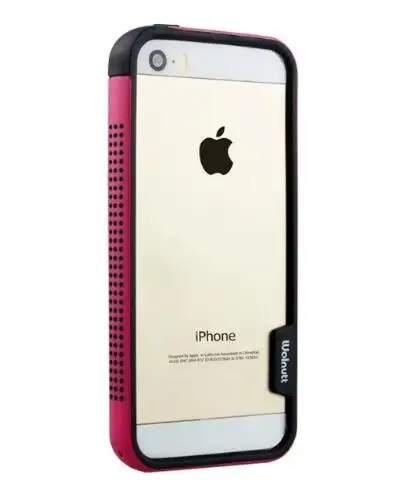 Красный Для iPhone 6 6S Plus бампер Zenus walnutt волна Цвет шок TPU+ PC противоскольжения рамка Бампер для Apple iPhone 6 6S плюс мягкий край - Цвет: Красный