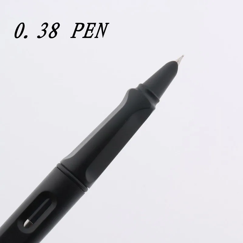 0.38 pen Жирный Утконос Готический параллельный художественный цветок боди арт плоский наконечник винил арабский матовый черный Студенческая авторучка - Цвет: 0.38 pen