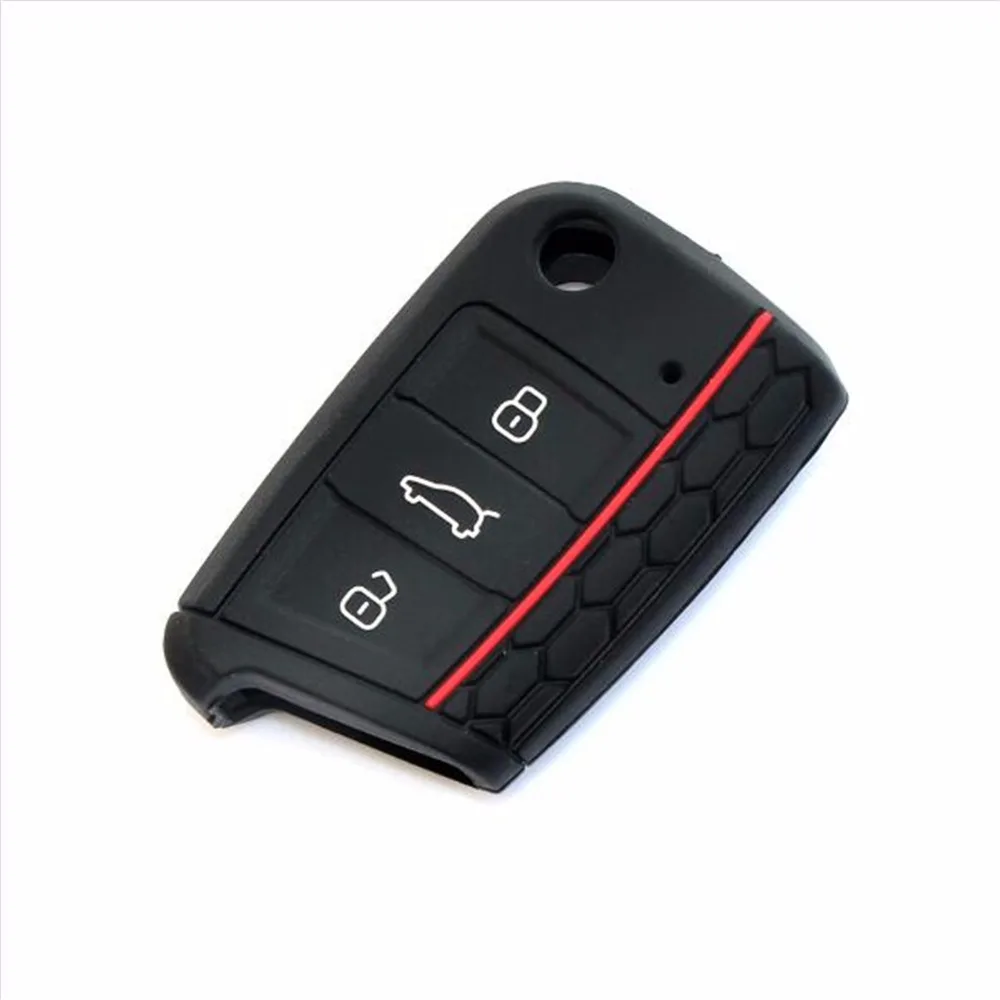 Силиконовый чехол для ключей Fob подходит Volkswagen Golf 7 GTI R R20 MK7 MKVII дистанционного