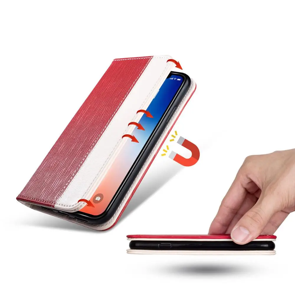 Роскошные Цвет одинаковые кожаные флип чехлы для iphone xr чехол xs max 6 7 8 plus samsung s10 Galaxy