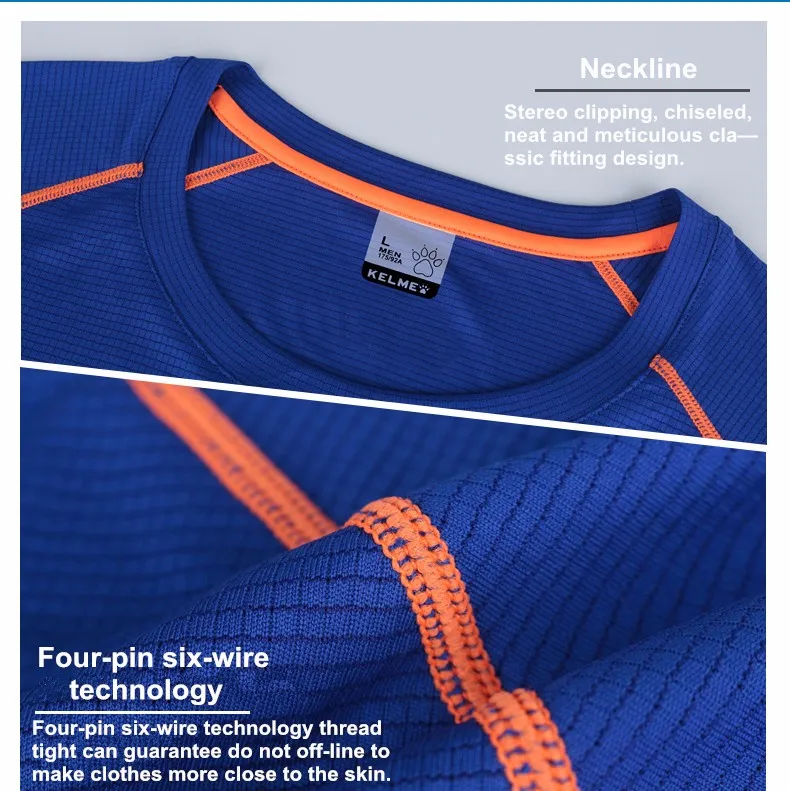 Летние мужские футболки KELME для бега, быстросохнущие, для спортзала, спорта, бодибилдинга, фитнеса, с коротким рукавом, футболки для тренировок, Джерси K099