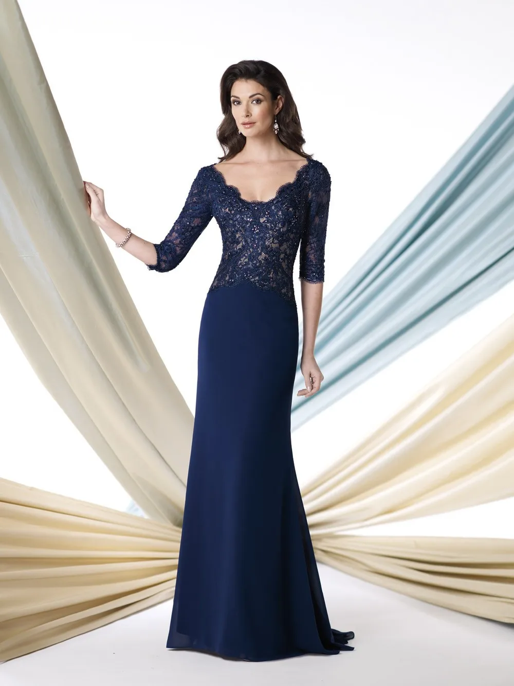 Floor-Length Sheath/Column Square Chiffon Beading Cheap Dresses | Свадьбы и торжества
