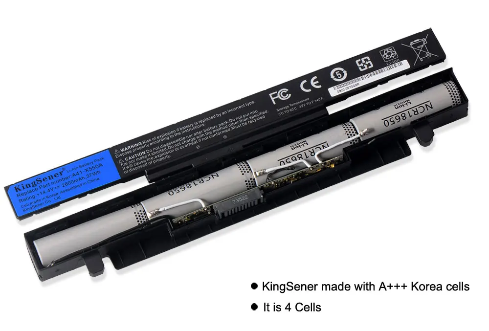 14,4 V 37WH KingSener Корея сотовый аккумулятор для ноутбука ASUS A41-X550 A41-X550A X550 X550C X550B X550V X450C X450LA X452 X452E