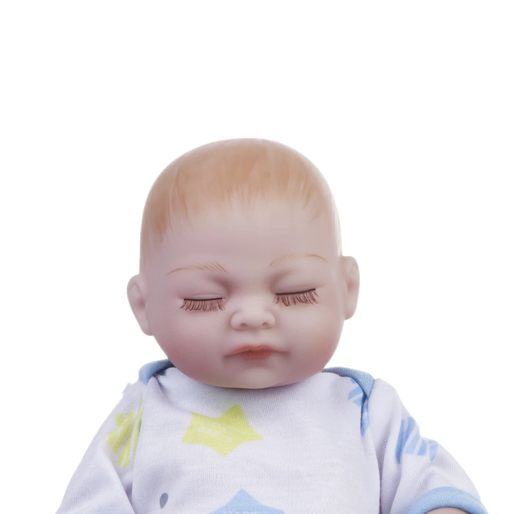25 см полное тело силиконовые Reborn куклы живые реалистичные открытые глаза