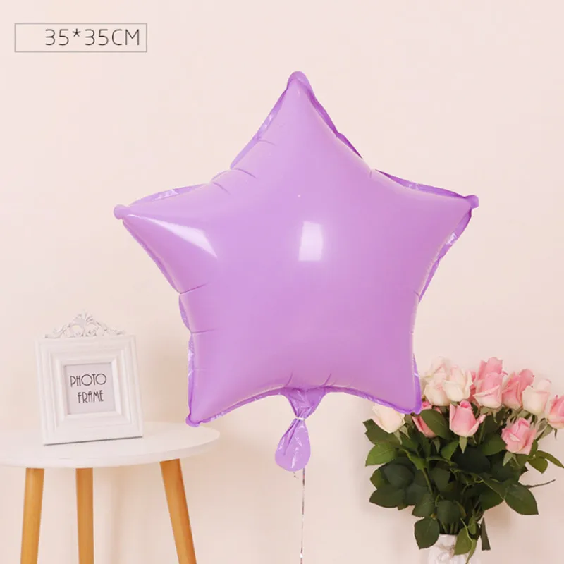 18inc Star Purple 5 шт. 18 дюймов вышивка «звёздочки» или «бриллианты» Макарон воздушные шары Пастель латексные шары для Одежда для свадьбы, дня рождения украшения разноцветный расходные материалы - Цвет: 18inc Star Purple
