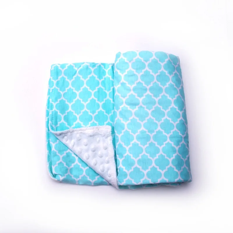 

Wholesale 4 Pcs Quatrefoil Minky Blankets Quatrefoil DOM113223 Baby Cotton Quilt Monogram Baby Minky Blanket
