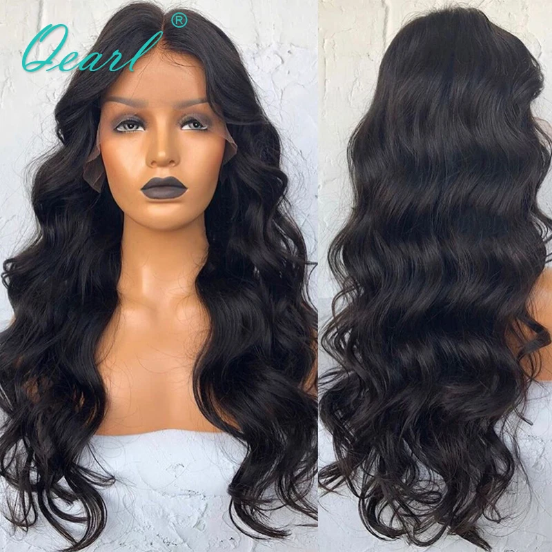 Индийские волосы remy 13x6 объемные волнистые на фронте парик Экстра длинный