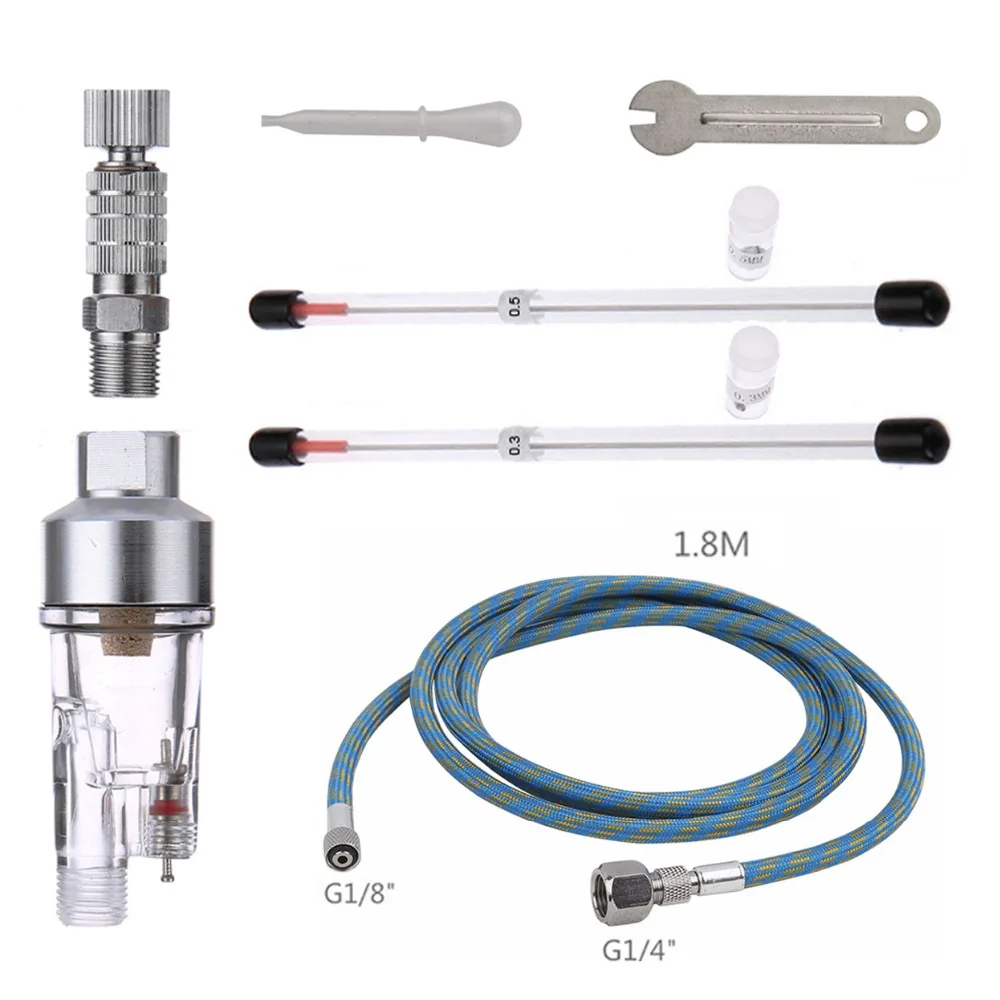 Двойного действия Аэрограф Комплект воздушные кисти пистолет распылитель с 0 3