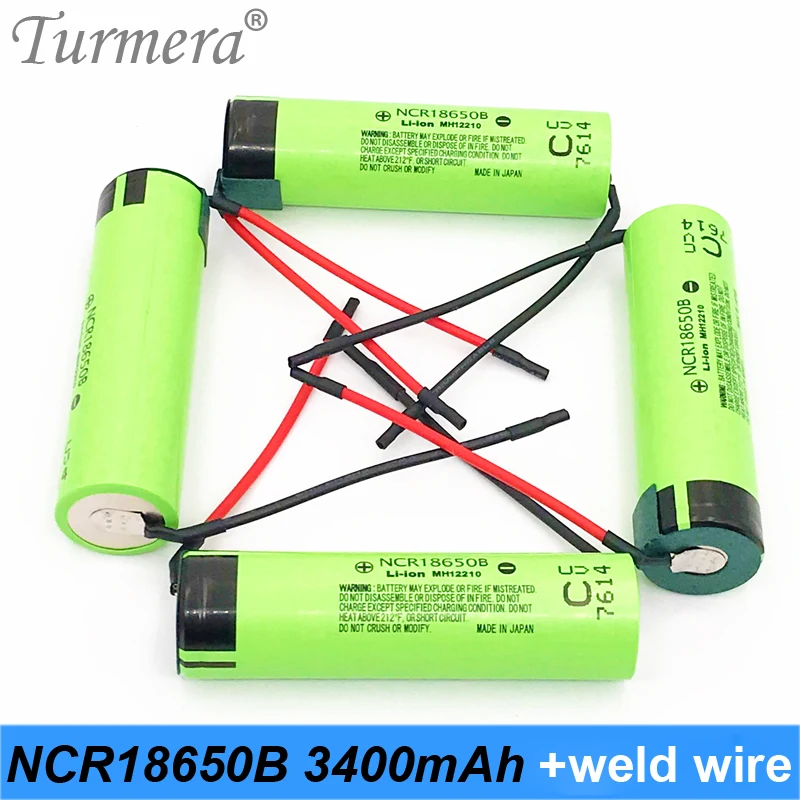 18650 3400mah+ diy сварочная проволока 18650 перезаряжаемая батарея 3,7 v 18650 для шуруповерта и аккумулятора power bank