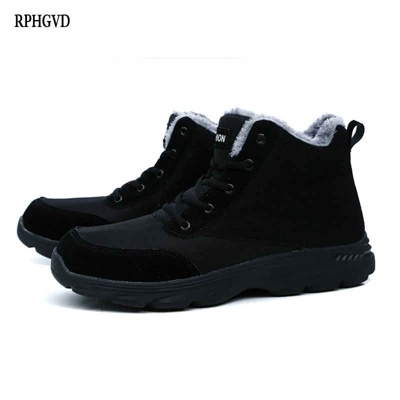 Мужская обувь Зимняя мужская хлопковая больших размеров Утолщенные уличные