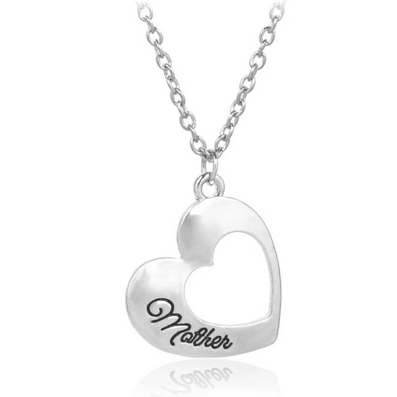 2 шт./компл. подвеска в виде сердца для матери и дочери Очаровательное ожерелье на