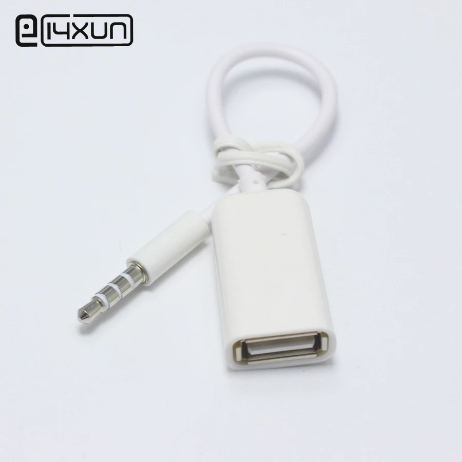EClyxun 1 шт. 3 5 мм штекер AUX аудио разъем USB 2 0 Женский конвертер кабель Шнур