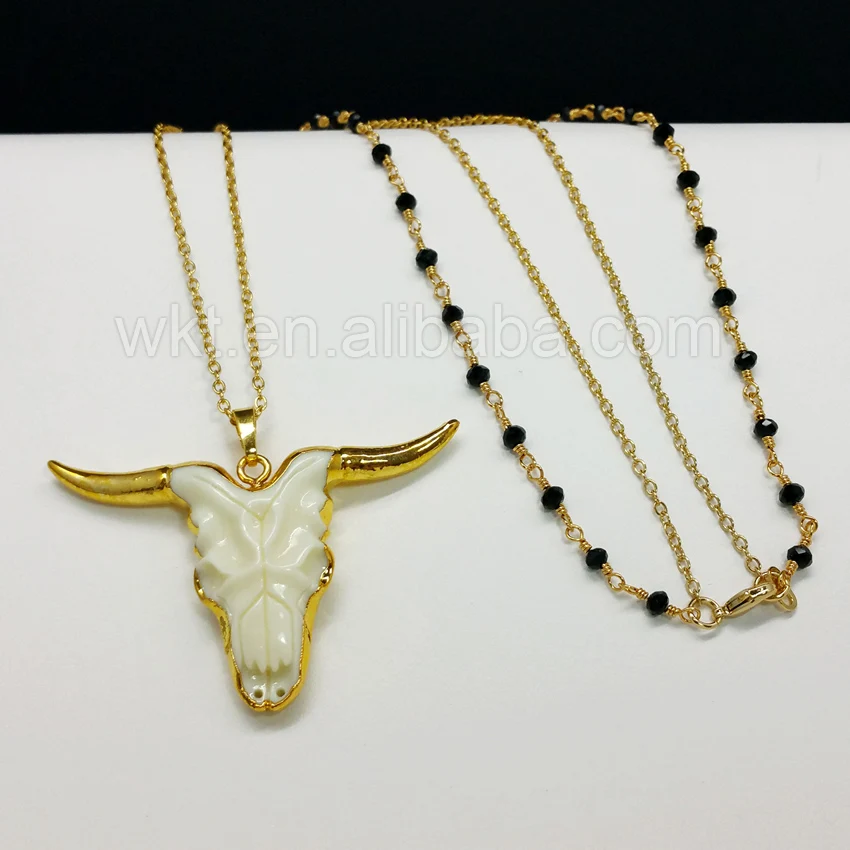 WT-N688 ожерелье с подвеской в форме рога для крупного рогатого скота | Украшения и