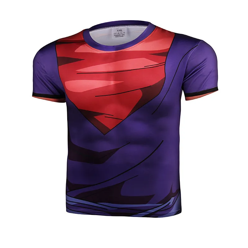 ПАРОМ СУДЬБА Мужчины Джерси Запуск Футболки 3D Мультфильм Dragon Ball Сон Гоку Супер