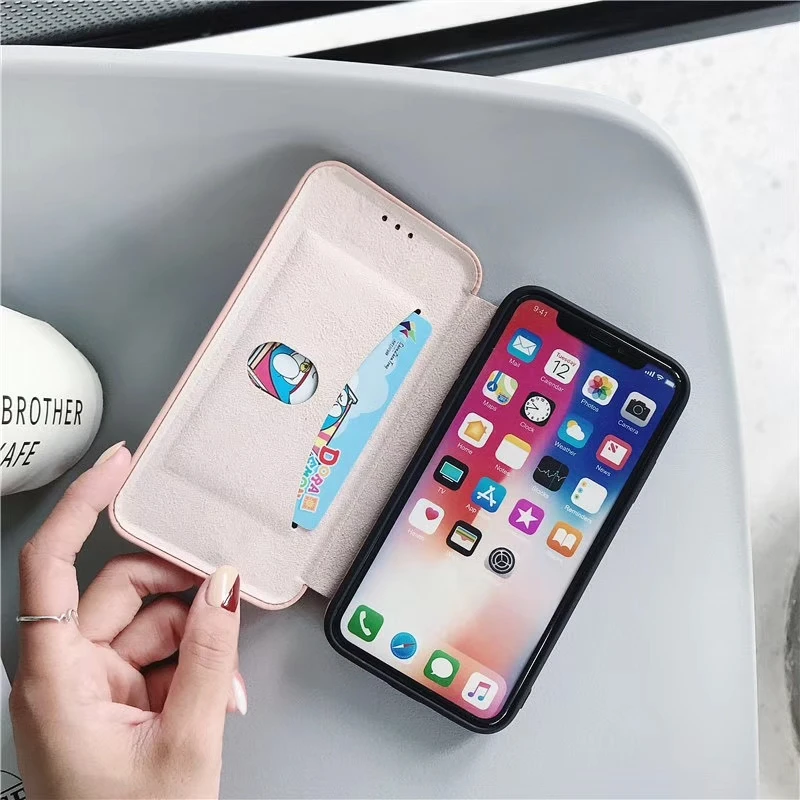 MORINBO Роскошный кожаный чехол для телефона с откидной крышкой iPhone 6 6s 7 8 Plus