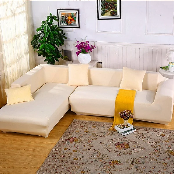 Beige Современные полосы печати чехлы для диванов Эластичный Нескользящий съемный плотный обертывание чехлов один/два/три/четыре-местный 1 шт - Цвет: Beige