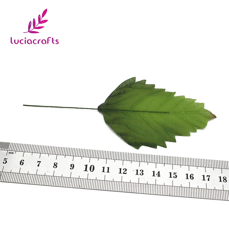 SALE Lucia crafts 24pcs Artificial Leaf Silk Cloth Green Leaves Florist DIY Home Party Wedding Decorative Accessories CA0809 | Дом и сад